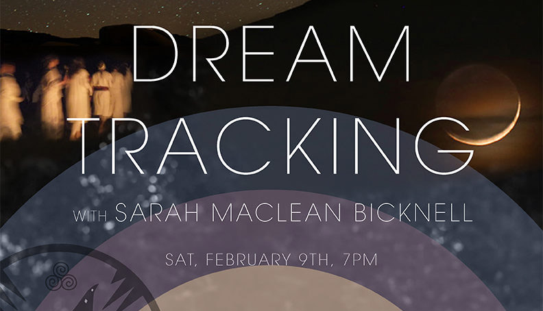 Dream Tracking image, moon and clouds, Lakota medicine practice
